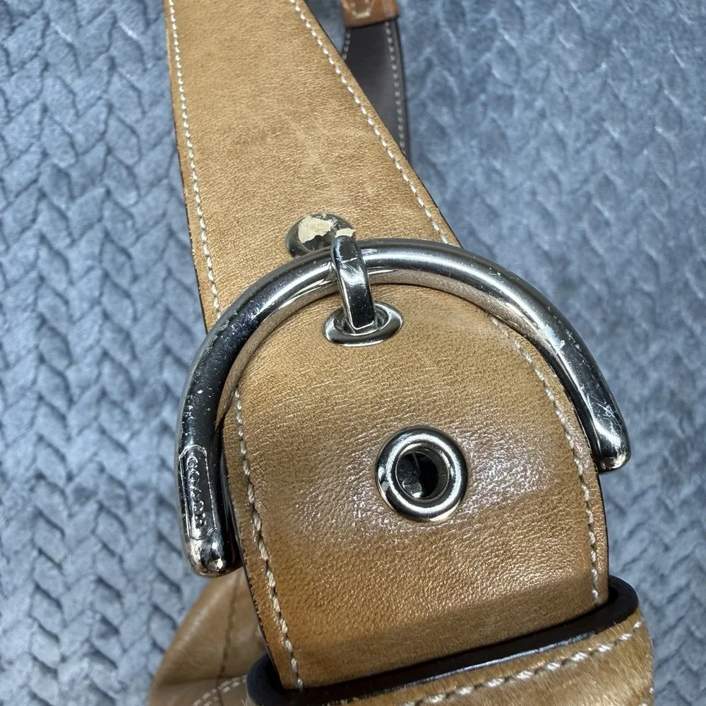 Coach Y2K Soho Hobo Shoulder Bag 9541 Tan Brown Leather Purse Hangtag Vintage